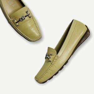 Geox Tan Leather Horse Bit Driving Mocs Loafers Size 7.5 / 37.5